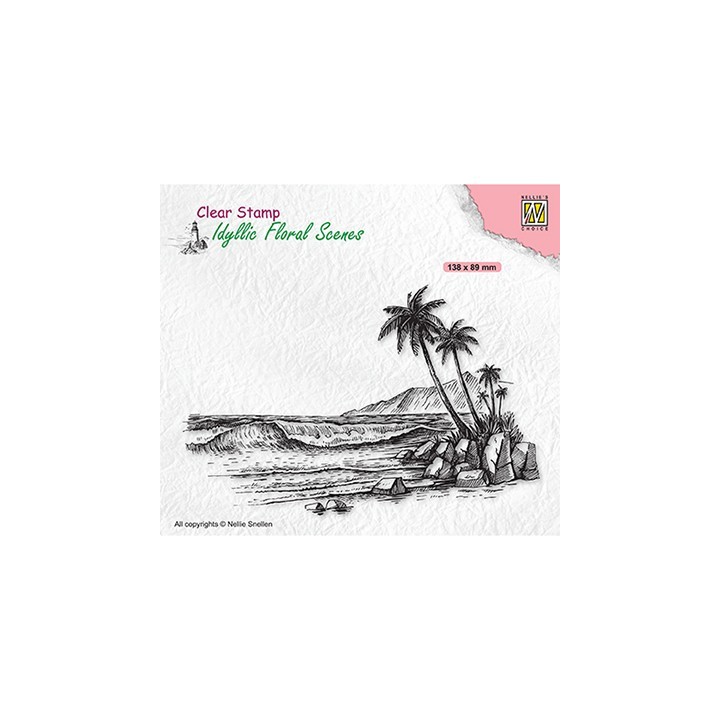 (IFS039)Nellie`s Choice Clearstamp - Idyllic Floral Summer Tropical coast