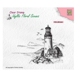 (IFS040)Nellie`s Choice Clearstamp - Idyllic Floral Summer Light house