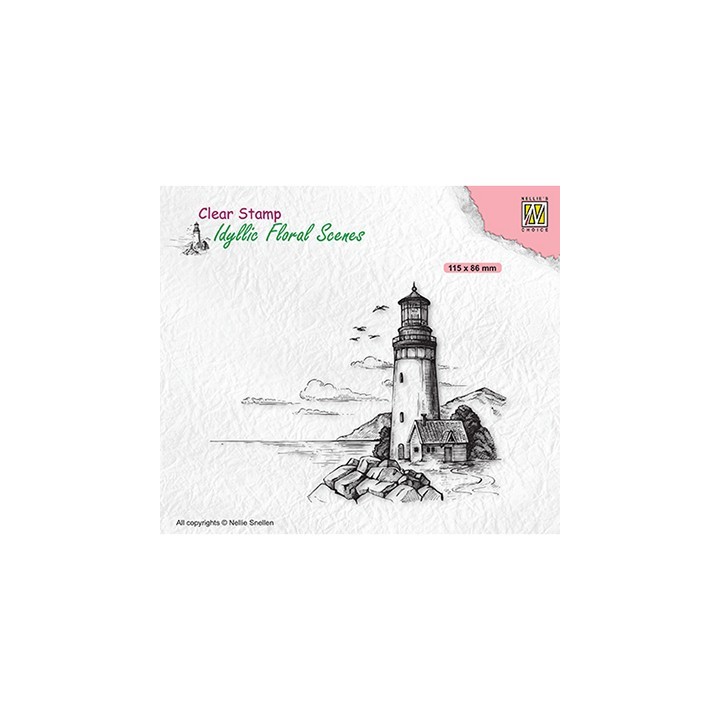 (IFS040)Nellie`s Choice Clearstamp - Idyllic Floral Summer Light house