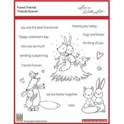 (FFECS001)Nellie`s Choice Clearstamp - Set 1: Friends forever