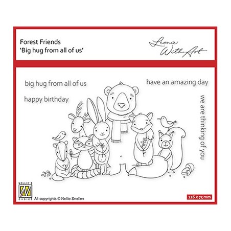 (FFECS002)Nellie`s Choice Clearstamp - Set 2: Big hug from all of us