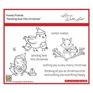 (FFECS004)Nellie`s Choice Clearstamp - Set 4: Sending love this Christmas