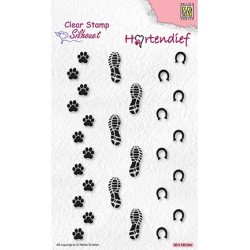 (SIL095)Nellie`s Choice Clearstamp - Footprints