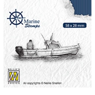 (VCS001)Nellie`s Choice Clearstamp - Maritime Boat