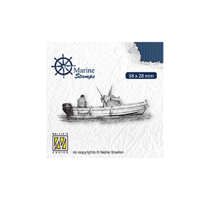 (VCS001)Nellie`s Choice Clearstamp - Maritime Boat