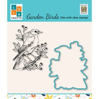 (HDCS009)Snellen Design Clearstamp +dies  - Garden bird-1