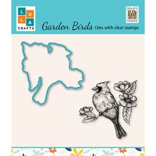 (HDCS012)Snellen Design Clearstamp +dies  - Garden bird-4