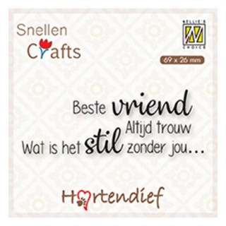 (DTPCS006)Nellie's Choice Clear stamps Text Best vriend Altijd trouw Wat is het stil..