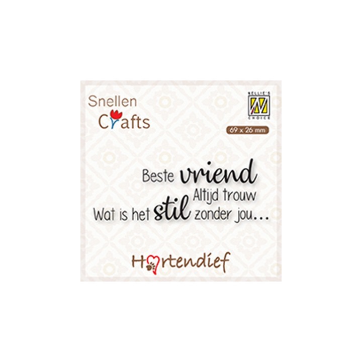 (DTPCS006)Nellie's Choice Clear stamps Text Best vriend Altijd trouw Wat is het stil..