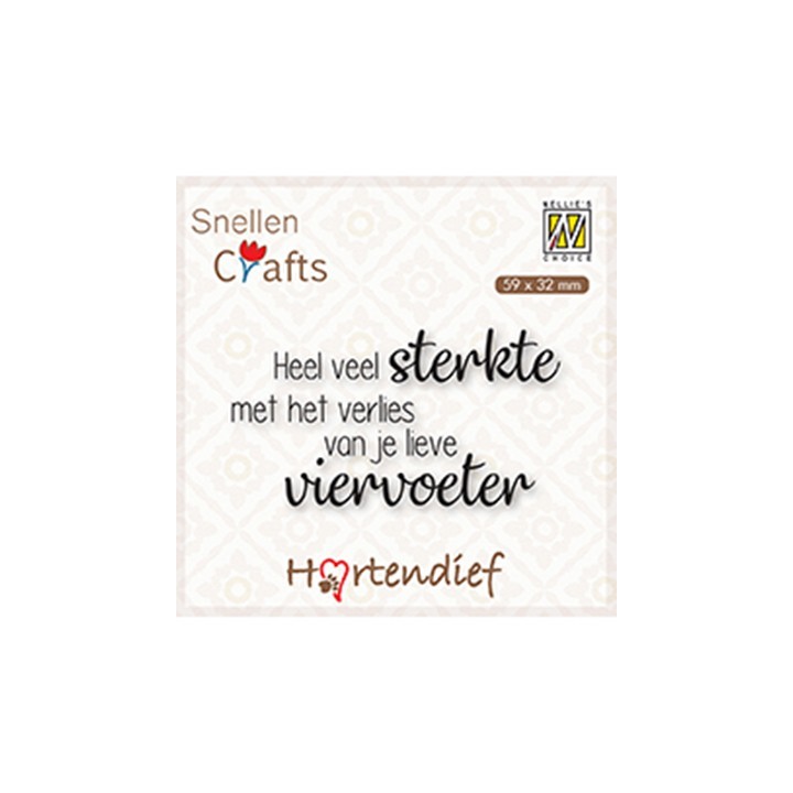 (DTPCS003)Nellie's Choice Clear stamps Text Heel veel sterkte met het verlies van