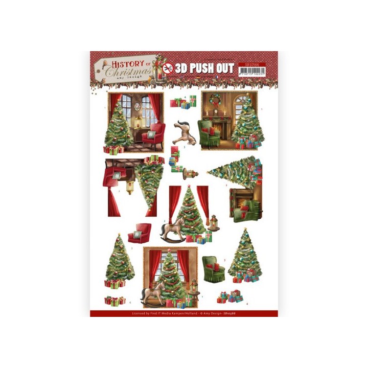 (SB10566)3D Push Out - Amy Design - History of Christmas - Christmas Home