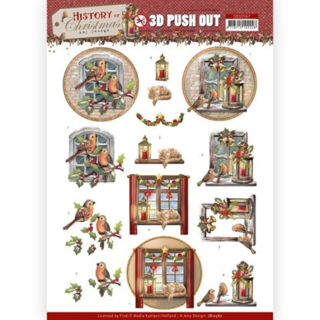 (SB10567)3D Push Out - Amy Design - History of Christmas - Christmas Window