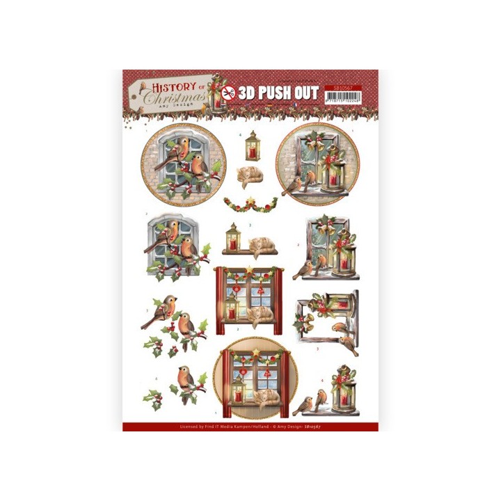 (SB10567)3D Push Out - Amy Design - History of Christmas - Christmas Window