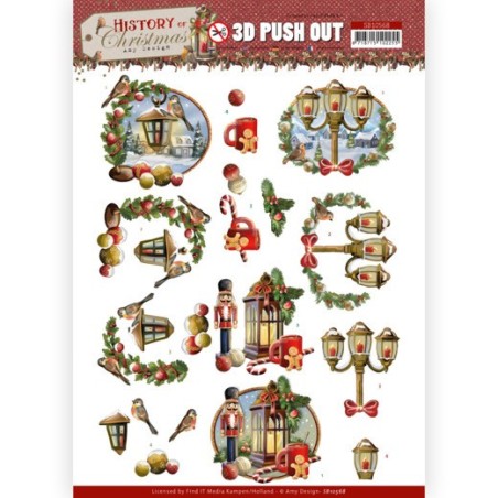 (SB10568)3D Push Out - Amy Design - History of Christmas - Christmas Lanterns