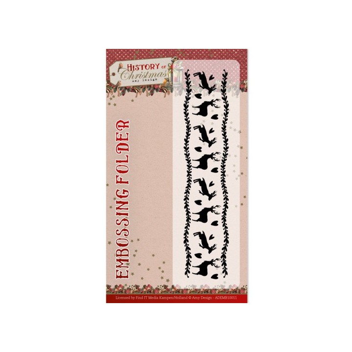 (ADEMB10011)Embossing Folder - Amy Design - History of Christmas