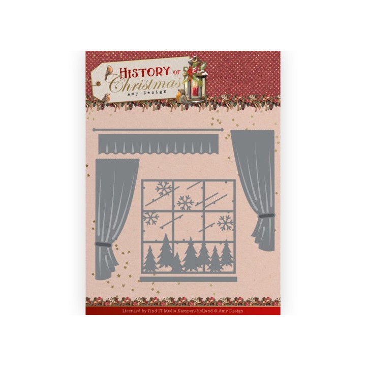 (ADD10243)Dies - Amy Design - History of Christmas - Window with Curtains