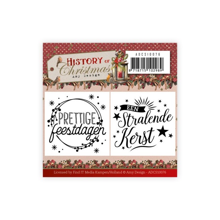 (ADCS10076)Mini Clear Stamps Set - Amy Design - History of Christmas