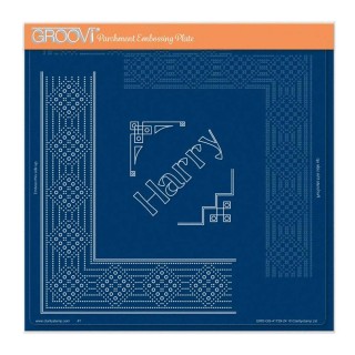 (GRO-GG-41729-24)Groovi Plate A4 PIERCING GRID PRINCE HARRY LACE DUET