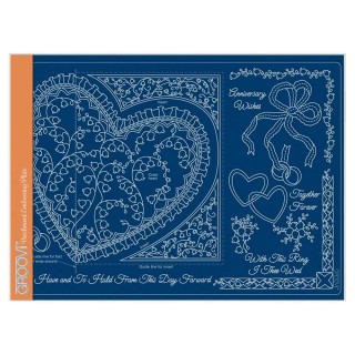 (GRO-LW-41752-16)Groovi plate A4 - LINDA'S IT'S A WRAP! - FOLDED HEART