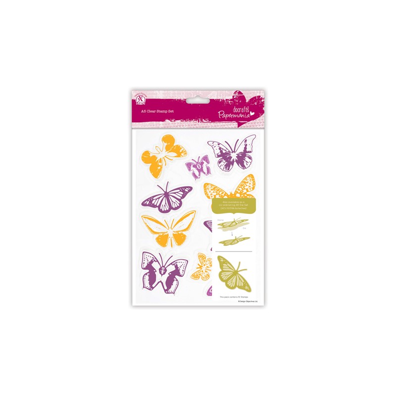 (PMA 907322)Clear stamps set papillons 10P