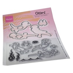 (ec0191)Clear Stamp & dies Eline's Animals - Otters