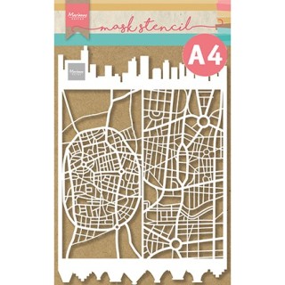 (PS8098)Marianne Design Craft stencil: Slimline city