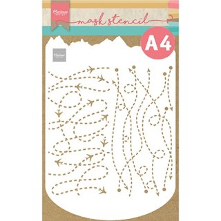 (PS8099)Marianne Design Craft stencil: Slimline travel