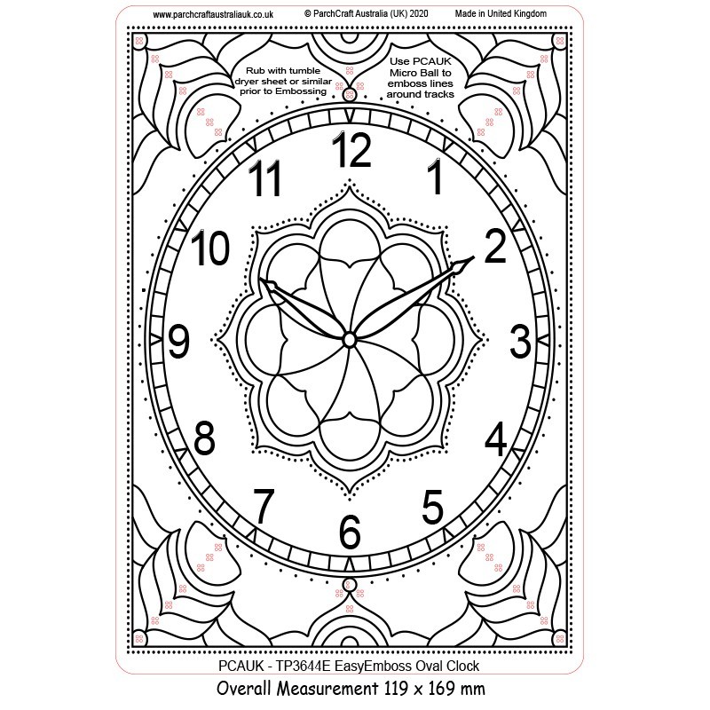 (TP3644E)PCA-UK® - EasyEmboss Oval Clock