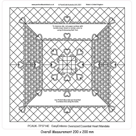 (TP3714E)PCA-UK® - EasyEmboss Oversized Heart Mandala