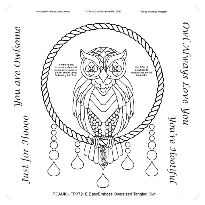 (TP3721E)PCA-UK® - EasyEmboss Tangled Owl