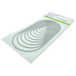(115633/0975)CraftEmotions Big Nesting Die - edges long oval Card 150x160 - 8,8x17,5 mm