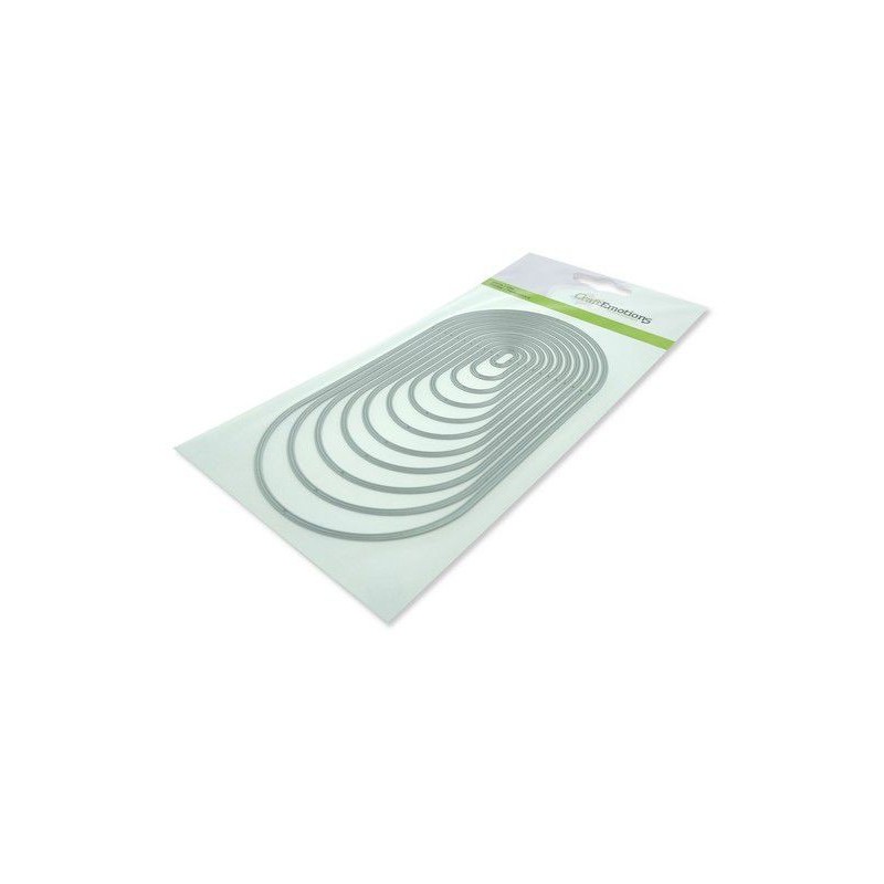 (115633/0975)CraftEmotions Big Nesting Die - edges long oval Card 150x160 - 8,8x17,5 mm
