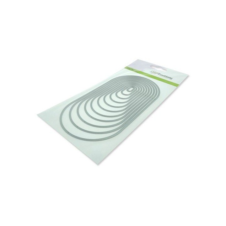 (115633/0975)CraftEmotions Big Nesting Die - edges long oval Card 150x160 - 8,8x17,5 mm