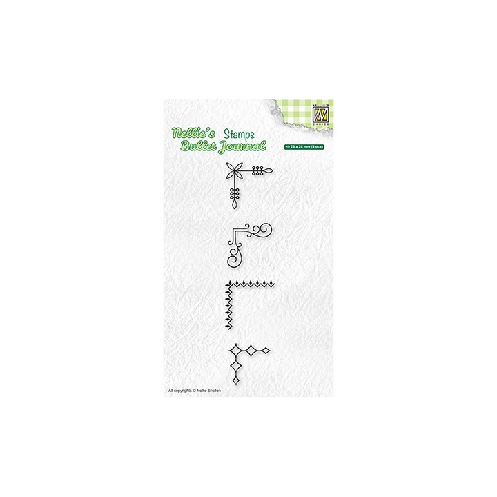 (NBJCS006)Nellie`s Choice Clearstamp - Set of corners-3