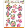 (SB10571)3D Push Out - Jeanine's Art - Exotic Flowers - Pink Flowers