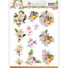 (SB10572)3D Push Out - Jeanine's Art - Exotic Flowers - Purple Flowers