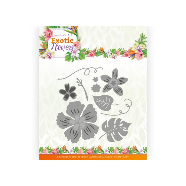 (JAD10133)Dies - Jeanine's Art - Exotic Flowers - Flowers and Leafs
