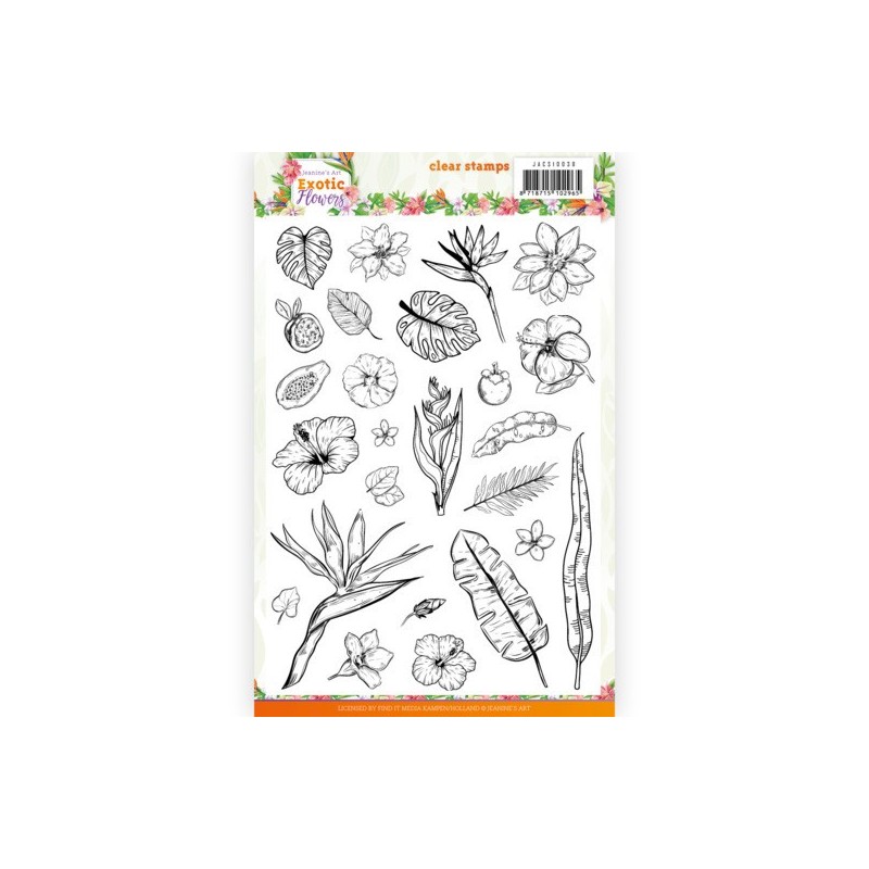 (JACS10038)Clear Stamps - Jeanine's Art - Exotic Flowers