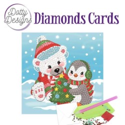 (DDDC1001)Dotty Designs Diamonds Cards - Christmas Bear