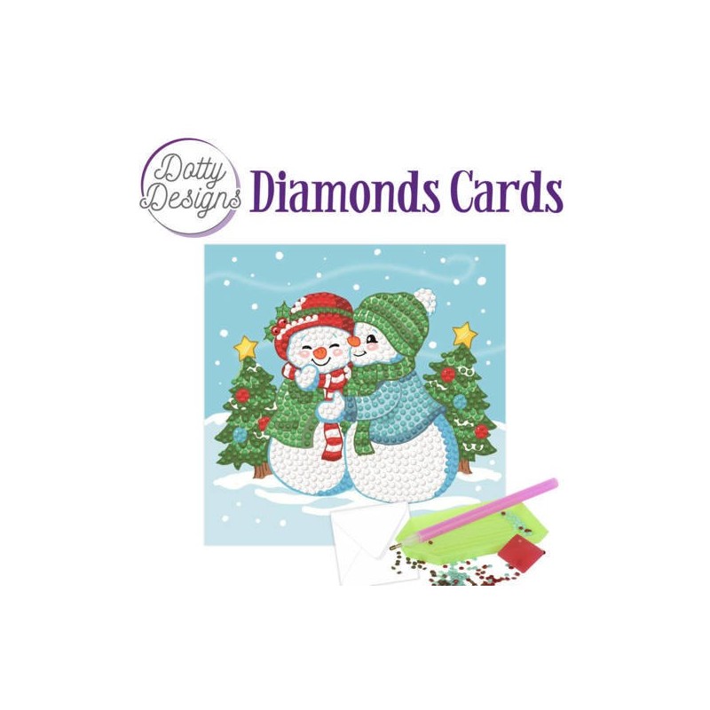 (DDDC1003)Dotty Designs Diamonds Cards - Two Snowmen