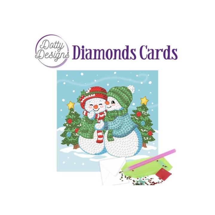 (DDDC1003)Dotty Designs Diamonds Cards - Two Snowmen