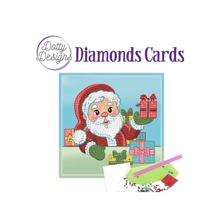 (DDDC1004)Dotty Designs Diamonds Cards - Santa