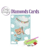 (DDDC1011)Dotty Designs Diamonds Cards - Blue Baby Bear