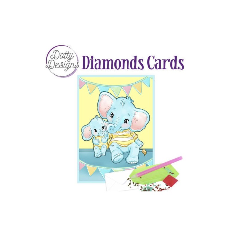 (DDDC1024)Dotty Designs Diamond Cards - Elephants
