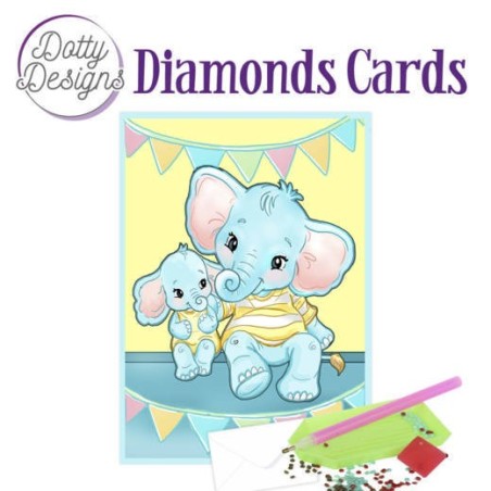 (DDDC1024)Dotty Designs Diamond Cards - Elephants