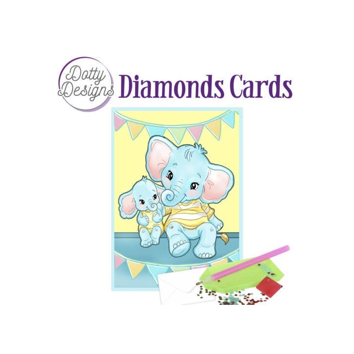 (DDDC1024)Dotty Designs Diamond Cards - Elephants
