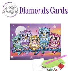 (DDDC1026)Dotty Designs Diamond Cards - Kitschy Owls