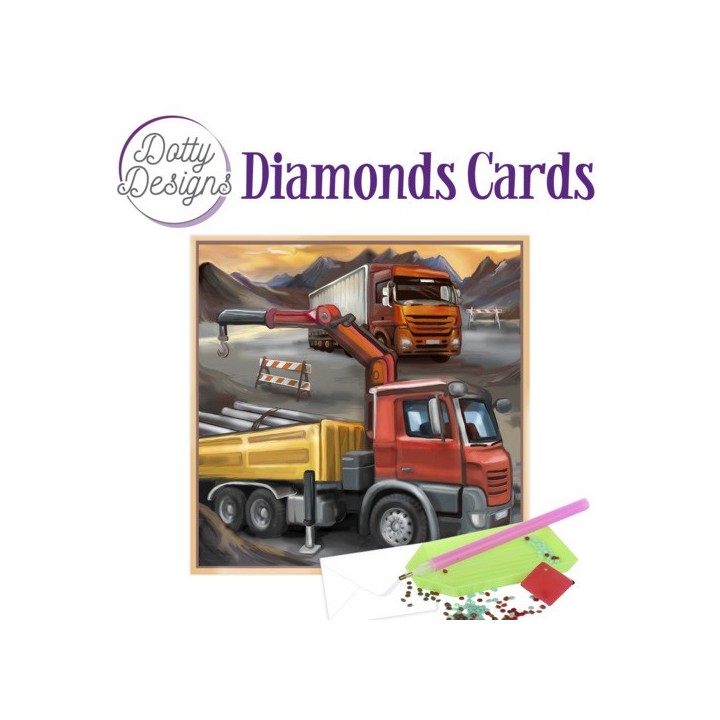 (DDDC1030)Dotty Designs Diamond Cards - Vintage Truck