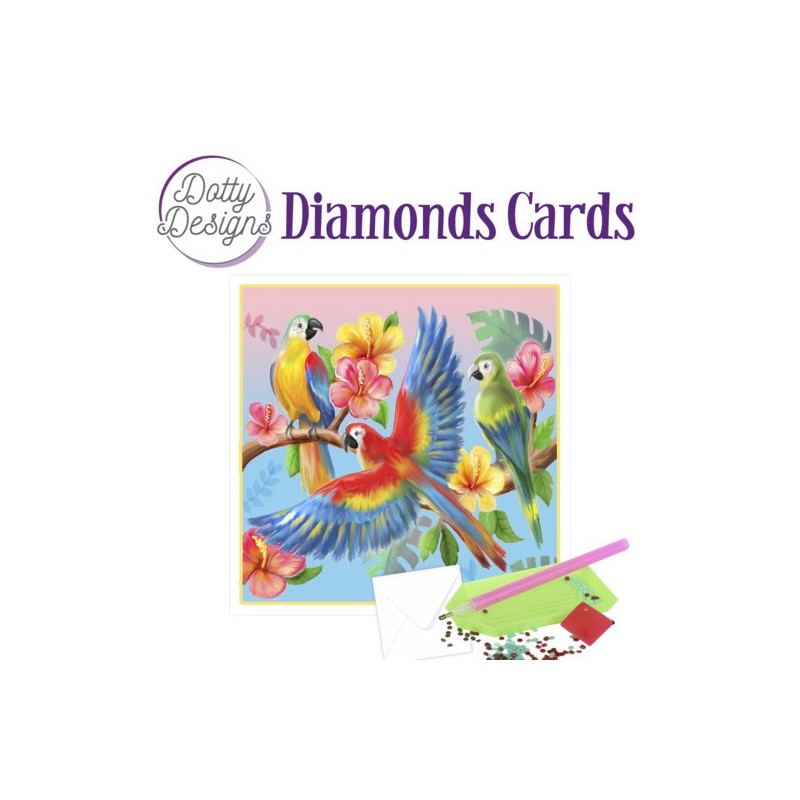 (DDDC1034)Dotty Designs Diamond Cards - Parrots