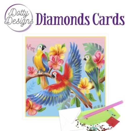 (DDDC1034)Dotty Designs Diamond Cards - Parrots